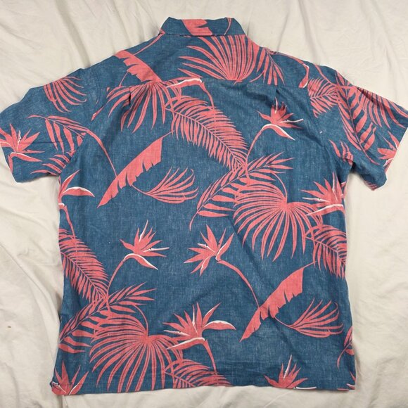 Reyn Spooner Mens Size  XL Blue Red Hawaiian Shirt Tropical Casual Aloha Walking - Picture 2 of 9